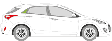 Afbeelding van Zijruit rechts Hyundai i30 5 deurs