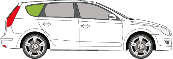 Afbeelding van Zijruit rechts Hyundai i30 break