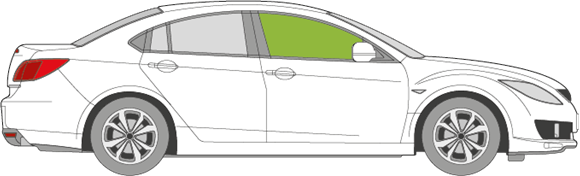 Afbeelding van Zijruit rechts Mazda 6 sedan