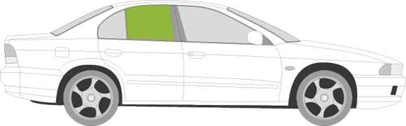 Afbeelding van Zijruit rechts Mitsubushi Galant sedan