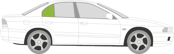 Afbeelding van Zijruit rechts Mitsubushi Galant sedan 