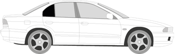 Afbeelding van Zijruit rechts Mitsubushi Galant sedan (DONKERE RUIT)