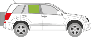 Afbeelding van Zijruit rechts Suzuki Grand Vitara 5 deurs
