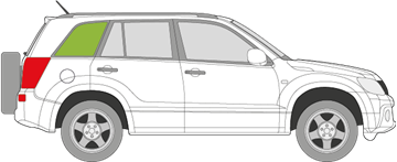 Afbeelding van Zijruit rechts Suzuki Grand Vitara 5 deurs