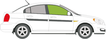 Afbeelding van Zijruit rechts Hyundai Accent sedan 