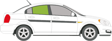 Afbeelding van Zijruit rechts Hyundai Accent sedan 