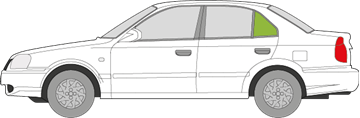 Afbeelding van Zijruit links Hyundai Accent sedan