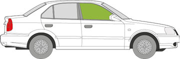 Afbeelding van Zijruit rechts Hyundai Accent sedan