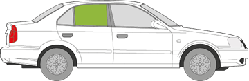 Afbeelding van Zijruit rechts Hyundai Accent sedan
