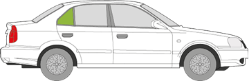 Afbeelding van Zijruit rechts Hyundai Accent sedan