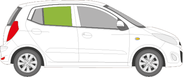 Afbeelding van Zijruit rechts Hyundai i10 