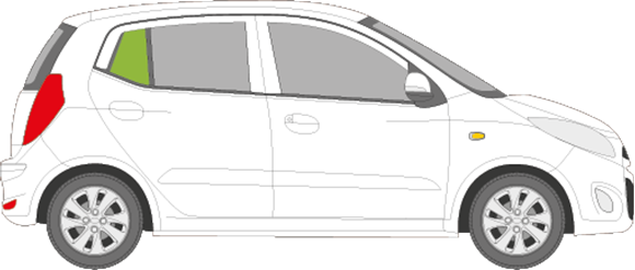 Afbeelding van Zijruit rechts Hyundai i10 