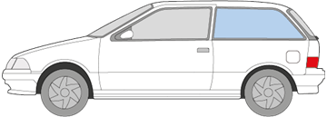 Afbeelding van Zijruit links Suzuki Swift 3 deurs
