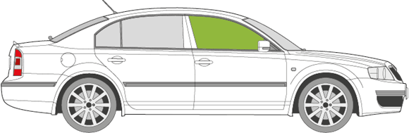 Afbeelding van Zijruit rechts Skoda Superb