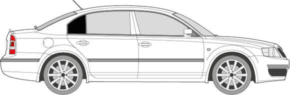 Afbeelding van Zijruit rechts Skoda Superb (DONKERE RUIT)