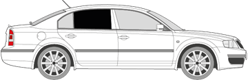 Afbeelding van Zijruit rechts Skoda Superb (DONKERE RUIT)