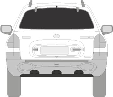 Afbeelding van Achterruit Hyundai Santa Fe (DONKERE RUIT)