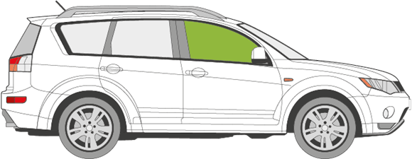 Afbeelding van Zijruit rechts Mitsubishi Outlander