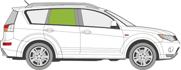 Afbeelding van Zijruit rechts Mitsubishi Outlander