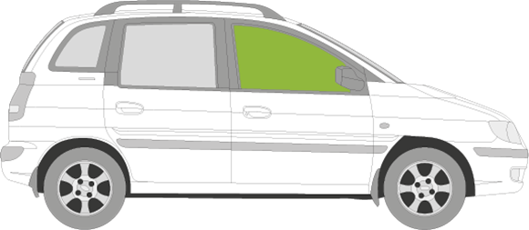 Afbeelding van Zijruit rechts Hyundai Matrix 