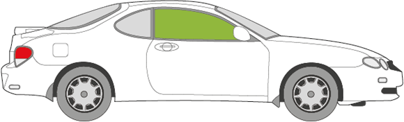 Afbeelding van Zijruit rechts Hyundai Coupé 