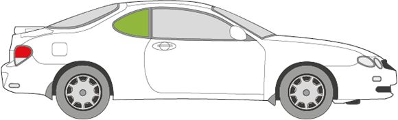 Afbeelding van Zijruit rechts Hyundai Coupé 