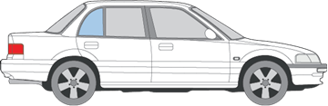 Afbeelding van Zijruit rechts Honda Civic sedan