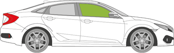 Afbeelding van Zijruit rechts Honda Civic sedan