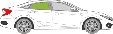 Afbeelding van Zijruit rechts Honda Civic sedan