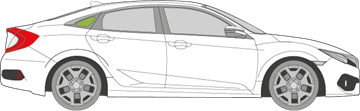 Afbeelding van Zijruit rechts Honda Civic sedan