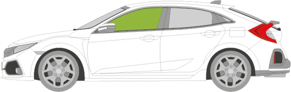 Afbeelding van Zijruit links Honda Civic 5 deurs