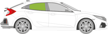 Afbeelding van Zijruit rechts Honda Civic 5 deurs