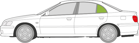 Afbeelding van Zijruit links Honda Accord sedan