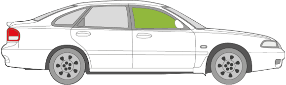 Afbeelding van Zijruit rechts Mazda 626 5 deurs