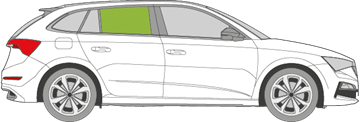 Afbeelding van Zijruit rechts Skoda Scala