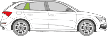 Afbeelding van Zijruit rechts Skoda Scala