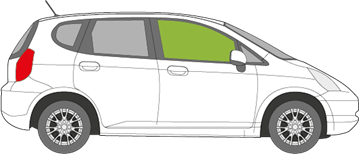 Afbeelding van Zijruit rechts Honda Jazz