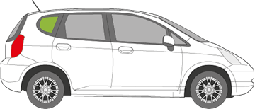 Afbeelding van Zijruit rechts Honda Jazz