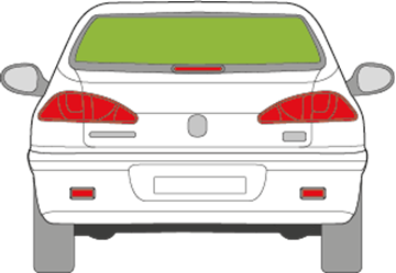 Afbeelding van Achterruit Peugeot 607 (2000-2004)