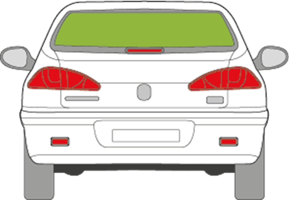 Afbeelding van Achterruit Peugeot 607 (2000-2004)