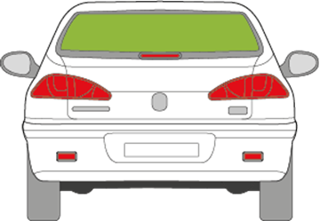 Afbeelding van Achterruit Peugeot 607 (2004-2010)
