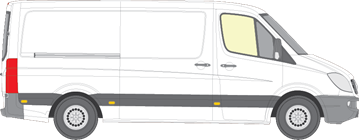 Afbeelding van Zijruit rechts Mercedes Sprinter (helder)