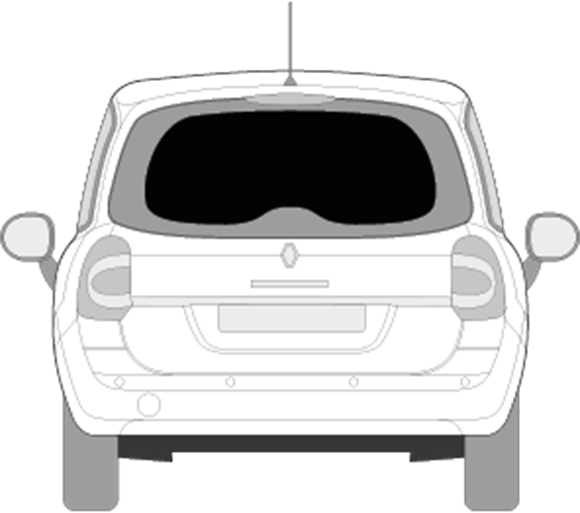 Afbeelding van Achterruit Renault Grand Modus (DONKERE RUIT)