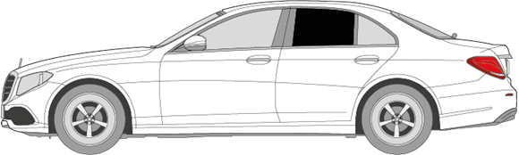 Afbeelding van Zijruit links Mercedes E-klasse sedan (DONKERE RUIT)