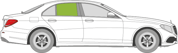 Afbeelding van Zijruit rechts Mercedes E-klasse sedan