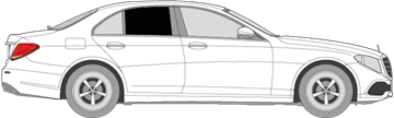 Afbeelding van Zijruit rechts Mercedes E-klasse sedan (DONKERE RUIT)