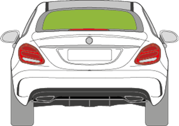 Afbeelding van Achterruit Mercedes C-klasse sedan 