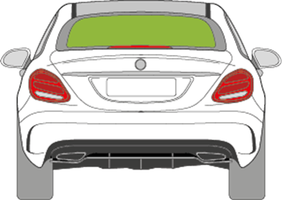Afbeelding van Achterruit Mercedes C-klasse sedan 