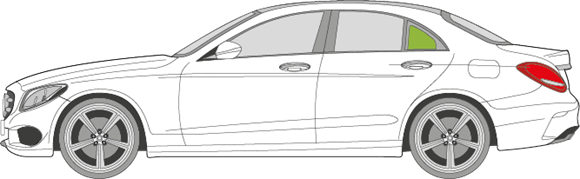 Afbeelding van Zijruit links Mercedes C-klasse sedan 
