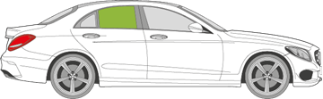 Afbeelding van Zijruit rechts Mercedes C-klasse sedan 2014-2018